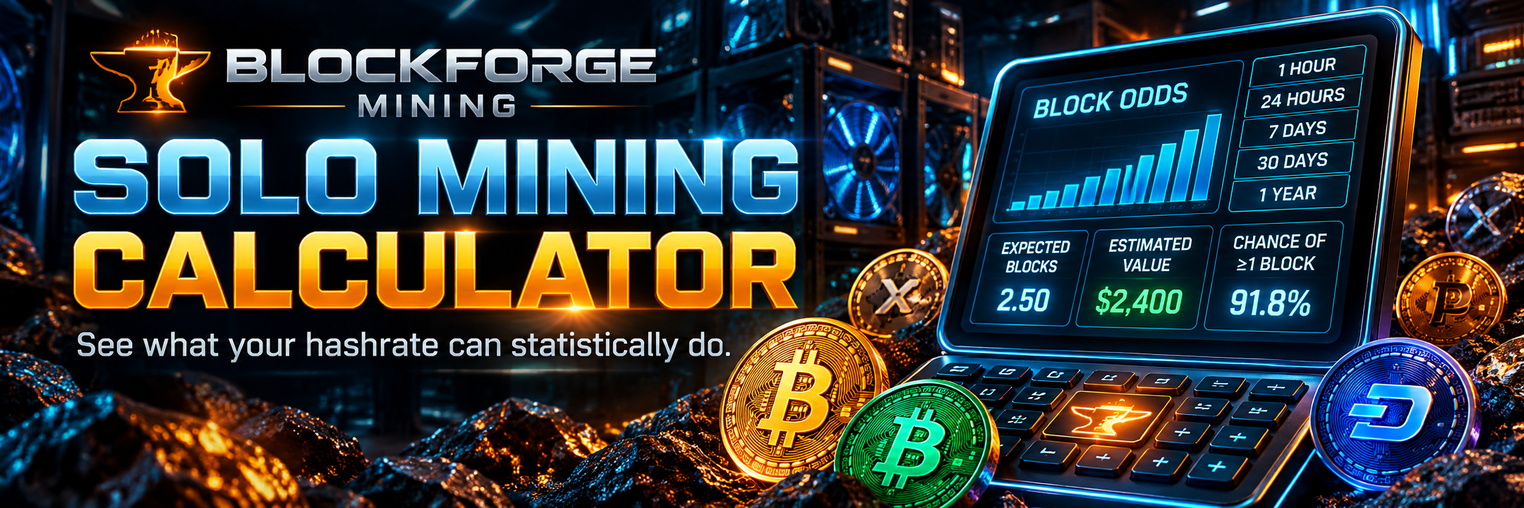 BlockForge Solo Mining Calculator